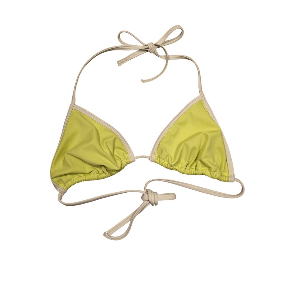 Victoria's Secret Bikini Top Women Large Butter Yellow String Y2K EUC - Picture 7 of 12